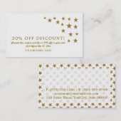 金ゴールドグリッタースター、割引券 割引カード (正面/裏面)