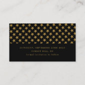 金ゴールドグリッタースター、日付カードの保存 名刺 (裏面)