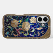 金ゴールドグリッターステンドグラスiPhone 16ケース Case-Mate iPhoneケース (裏面 (横))