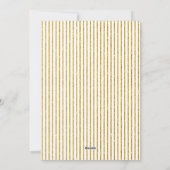 金ゴールドグリッターストライプズ2022年新年トレンディー写真 シーズンカード (裏面)