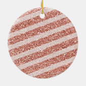 金ゴールドグリッタースノーフレークガール セラミックオーナメント (裏面)