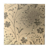 金ゴールドグリッタースパークリーブラワーラグジュアリーゴールデン –  タイル (正面)