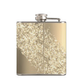 金ゴールドグリッタースパークルまつげモノグラム名 フラスク (裏面)