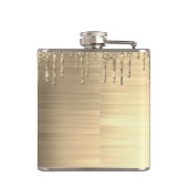 金ゴールドグリッタースパークルまつげモノグラム名 フラスク (裏面)