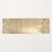 金ゴールドグリッタースパークルまつげモノグラム名 ヨガマット (裏面(横))