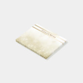 金ゴールドグリッタースパークルグラムトレンディー パーソナライズされた ポストイット (アングル)