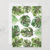 金ゴールドグリッタースパークルグラムトロピカル葉結婚ズ 招待状 (裏面)