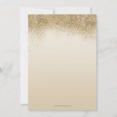 金ゴールドグリッタースパークルスウィート16誕生日 招待状 (裏面)