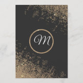 金ゴールドグリッタースパークルス結婚ブラックのメニュー メニュー (裏面)