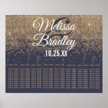 金ゴールドグリッタースパークルズネイビーブルー座席表