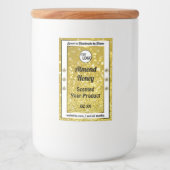 金ゴールドグリッタースパークルダイヤモンド製品ラベルロゴ フードラベル (正面)