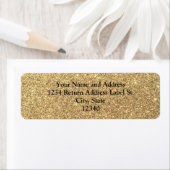 金ゴールドグリッタースパークルパターンの背景 ラベル (インサイチュ)