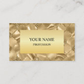 金ゴールドグリッタースパークルフレーム 名刺 (正面)