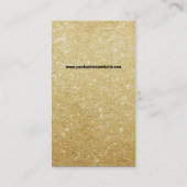 金ゴールドグリッタースパークルモダンお尻シックなプロファイルカード 名刺 (裏面)