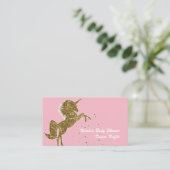 金ゴールドグリッタースパークルユニコーンおむつラッフルカード エンクロージャーカード (スタンド正面)