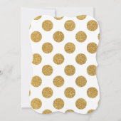 金ゴールドグリッタースパークル第4誕生日招待状 招待状 (裏面)