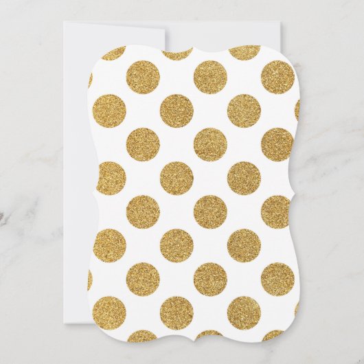 金ゴールドグリッタースパークル第4誕生日招待状 招待状 (裏面)