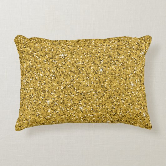 金ゴールドグリッタースパークル アクセントクッション (正面)