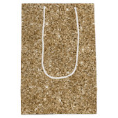金ゴールドグリッタースパークル ミディアムペーパーバッグ (裏面)