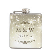 金ゴールドグリッタースパーク結婚ズ フラスク (正面)