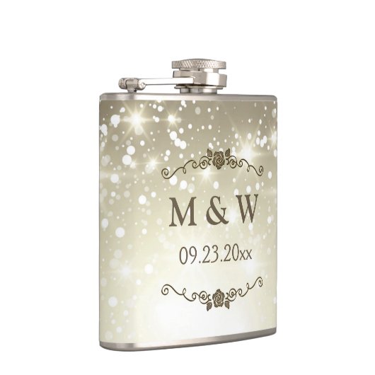 金ゴールドグリッタースパーク結婚ズ フラスク (右)