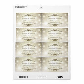 金ゴールドグリッタースパーク結婚ズ ラベル (フルシート)