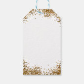 金ゴールドグリッタースピルスウィート16ハートギフトラベル ギフトタグ (裏面)