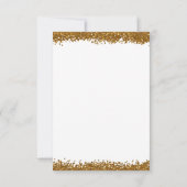 金ゴールドグリッタースピルスウィート16ハートテーブル番号 招待状 (裏面)