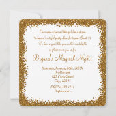 金ゴールドグリッタースピルハートグラマーパーティの招待状 招待状 (裏面)