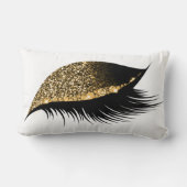 金ゴールドグリッタースリープメイクアップアイズラッシュホワイト ランバークッション (裏面)