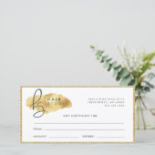 金ゴールドグリッタースワッシュブギーブティックサロンギフト証明書 (スタンド正面)