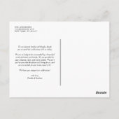 金ゴールドグリッタース結婚クリプトありがとうはがき ポストカード (裏面)