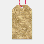 金ゴールドグリッターゼブラプリント ギフトタグ (裏面)