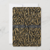 金ゴールドグリッターゼブラ卒業発表 招待状 (裏面)