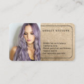 金ゴールドグリッターソーシャルメディアQRコードフォトロゴ 名刺 (裏面)