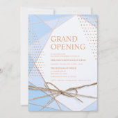 金ゴールドグリッタータイポグラフィレストラングランドオープン 招待状 (正面)