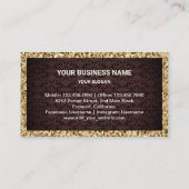 金ゴールドグリッタータルトパストリーシェフベーカリー 名刺 (裏面)