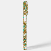 金ゴールドグリッターターコイズGLAMシグニモダンチャガーリー Case-Mate iPhoneケース (裏面 / 右)