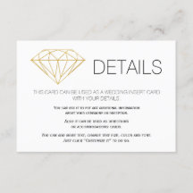 金ゴールドグリッターダイヤモンドトレンディー結婚の詳細インサート