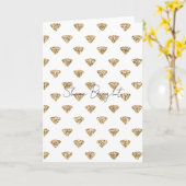 金ゴールドグリッターダイヤモンド カード (黄色い花)