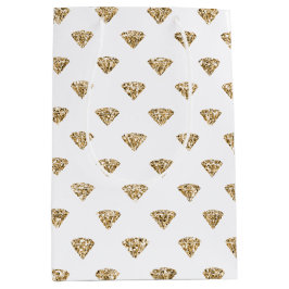 金ゴールドグリッターダイヤモンド ミディアムペーパーバッグ