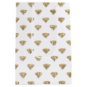 金ゴールドグリッターダイヤモンド ミディアムペーパーバッグ (裏面)