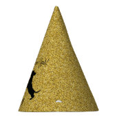 金ゴールドグリッターダックスシュント新年パーティー帽子 パーティーハット (右)