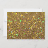 金ゴールドグリッターチケットは私の花嫁になる 招待状 (裏面)