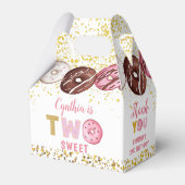 金ゴールドグリッターツスイートドーナツ2nd誕生日パーティー フェイバーボックス (裏面サイド)