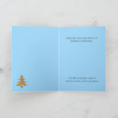 金ゴールドグリッターツリークリスマスグリーティングカード シーズンカード (内部)