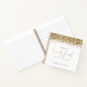 金ゴールドグリッターティーンファースト誕生日ゲストブック ノートブック (内部)