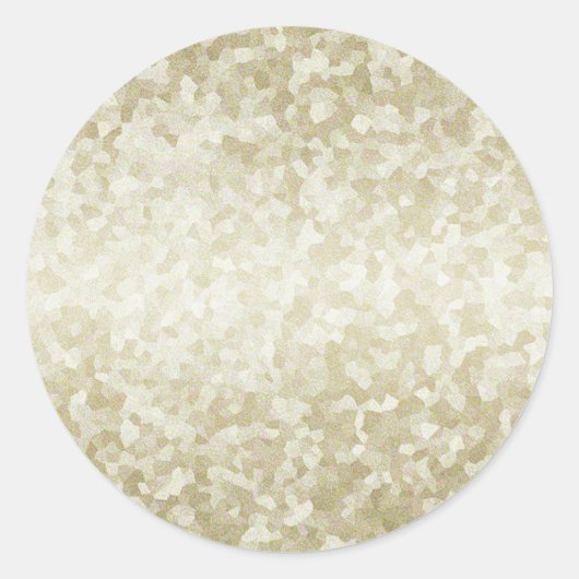 金ゴールドグリッターテンプレート戻カスタマイズ ラウンドシール (正面)