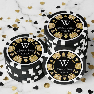 金ゴールドグリッタートランプのポーカーチップカ結婚ジノ ポーカーチップ