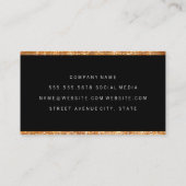 金ゴールドグリッタートリムの変動 名刺 (裏面)